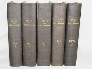 04C3 LOT 5 LIVRES VOLUMES RELIES - LA REVUE DES DEUX MONDES ANNÉE 1920 1921 1924 - Picture 1 of 3