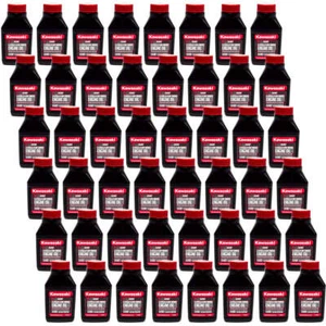 48 Stück Kawasaki 2,6 Unzen Flaschen 2 Zyklus Mix 1 Gallone Motoröl - Bild 1 von 2