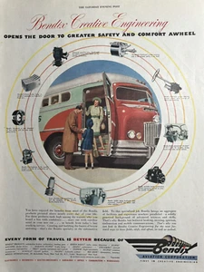 1946 Bendix Aviation Corp Creative Engineering Greater Safety Vintage Print Ad - Picture 1 of 1