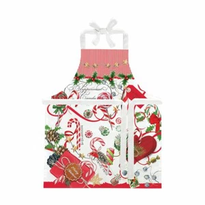 Michel Design Works Cotton CHILDRENS KIDS Apron Christmas Peppermint - NEW - Picture 1 of 1