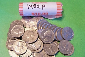 1981 P Washington Quarter Roll - 40 coins - Picture 1 of 2