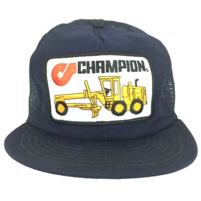 De Colección Champion Ralladores Sombrero Parche Gorra Maquinaria EE. UU. Malla A Presión Béisbol Camionero Foto 1 de 4