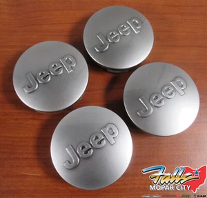 2012-2022 Jeep 2.5 Inch Satin Carbon Replacement Center Caps (4) New Mopar OEM - Picture 1 of 6