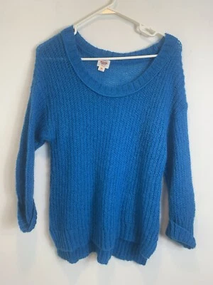 Top Suéter Mossimo Supply Co Talla M Cuello Redondo Azul Teal Mezcla de Lana Foto 1 de 4