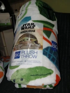 Star Wars Mandalorian Grogu Plüsch Überwurf Oversized Decke Supersoft Big One - Bild 1 von 2