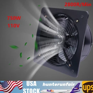 16" Ventilation Extractor Air Blower Fan Exhaust Wall Mounted Kitchen Industrial - Picture 1 of 16
