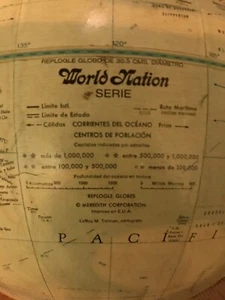 Vintage Replogle World Nation Series Raised Topography Globe 30.5 cms European U - Bild 1 von 8