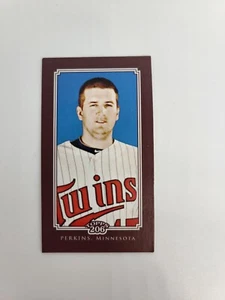 1/1 CAROLINA BRIGHTS MAROON BLANK BACK RARE 2010 Topps T206 GLEN PERKINS TWINS - Picture 1 of 2