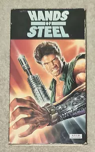 HANDS OF STEEL VHS JOHN SAXON AVID RARE 80S DYSTOPIAN - HTF - Picture 1 of 4