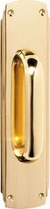 deco fixed pull handle & base plate ,3 finishes over solid brass - Foto 1 di 6