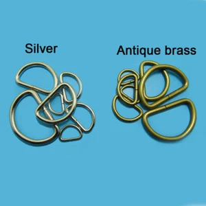 D Rings Metal Buckles For Webbing Craft 10mm 15mm 20mm 25mm Silver Antique Brass - Picture 1 of 12