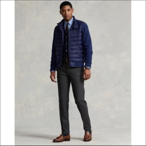 POLO RALPH LAUREN Herren marineblau Barracuda gesteppt Hybrid Strick Reißverschluss Jacke £219 - Bild 1 von 11