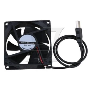 Plastic Black 8025 5V USB Computer Case Cooling Fan 8CM Type B - Photo 1/5