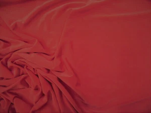 Fabric Light Weight Polyester Spandex 4 way Stretch Red D403 - Picture 1 of 1