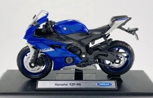 Yamaha YZF-R6 Japanese Sports Motorcycle Bike Model Toy Diecast 1:18 Welly - Picture 1 of 6