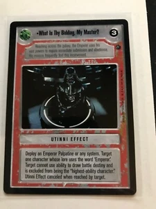 Dagobah WHAT IS THY BIDDING MY MASTER Star Wars CCG Decipher SWCCG - Picture 1 of 1