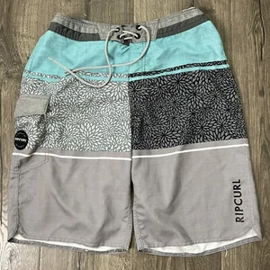 Rip Curl Mirage Board Shorts Mens 29 Multicolor Stripes Swim Surf Logo Spellout - Picture 1 of 7