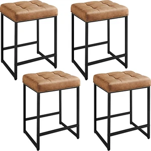 Bar Stools Set of 4, Counter Height Bar Stools, Kitchen Counter Bar Chairs, 24" - Picture 1 of 9