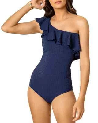 Traje de baño Shoshanna con volantes de un hombro de una pieza L139357 para mujer talla 10 Foto 1 de 4