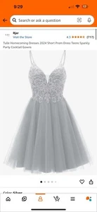 Rjer Silver Homecoming Dress - Picture 1 of 6