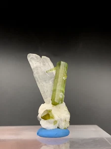 3.96g Tourmaline Green Cap with Quartz – Chapu Mine Skardu – Mineral Specimen - Picture 1 of 12