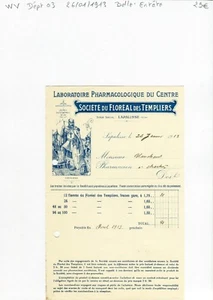 Dépt 03 - Lapalisse -  Belle Entête Laboratoire Pharmacologique du 26/01/1913 - Picture 1 of 1