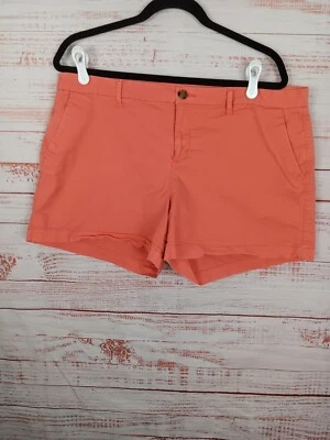 Chino de tiro medio rosa color melocotón talla 14 azul marino antiguo entrepierna de 5,5 pulgadas (B135) Foto 1 de 4