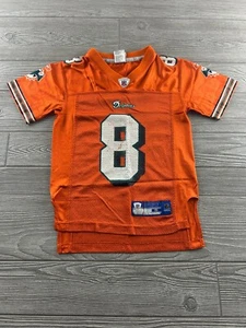 Reebok Daunte Culpepper Miami Dolphins NFL Football Jersey Youth Small 8 Orange - Picture 1 of 8