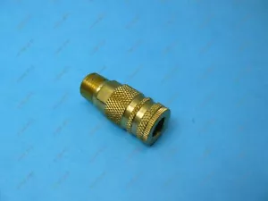 Coilhose 155 Air Line 1/4" Industrial Coupler X 3/8" NPTM Brass 300 PSI - Picture 1 of 3