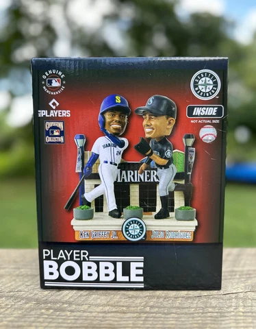 Julio Rodriguez & Ken Griffey Jr Seattle Mariners Then and Now Bobble NEW FOCO Cover