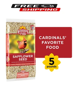 Audubon Park Safflower Seed Wild Bird Food, Dry, 1 Count per Pack, 5 lb. Bag - Picture 1 of 5