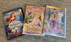 Barbie DVD Sammlung - Rapunzel, Schwanensee, Prinzessin und kleine Meerjungfrau DVD - Bild 1 von 3