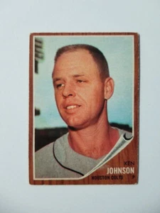 Tarjeta de béisbol Ken Johnson 1962 Topps #278 Houston Colts - Imagen 1 de 2