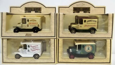 VEHICLES : DIE CAST SET OF 4 1920 MODEL T FORD VANS MADE BY LLEDO (DT) 153 - Image 1 of 4