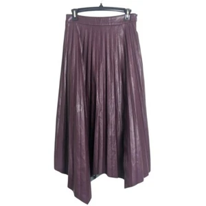 Elie Tahari Faux Leather Skirt Asymmetrical Hemline Women's Size 4 - Picture 1 of 12