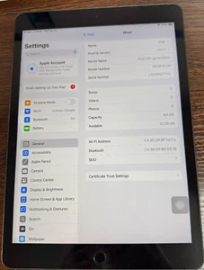Apple iPad (9th Generation) 64GB, Wi-Fi 10.2 in - Gray Home Button Issue - READ - Picture 1 of 7