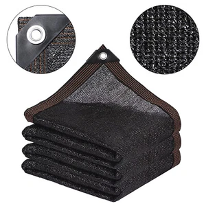 80% 90% Black Sunblock Shade Cloth Taped Edge w/ Grommets UV Resistant Shade Net - Picture 1 of 30