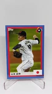 2023 Topps World Baseball Classic Team Samurai Japan Yoshinobu Yamamoto Blue /88 - Picture 1 of 2
