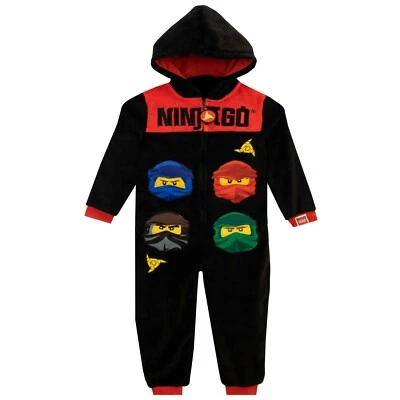 Lego Ninjago Pijama Niños Niños 4 5 6 7 8 9 10 11 12 13 Años Todo en Uno Con Capucha