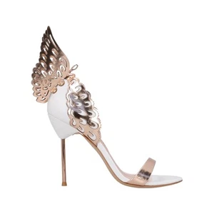 SOPHIA WEBSTER Ladies Evangeline Sandal Leather White Metallic Accents EU 39 UK6 - Picture 1 of 12