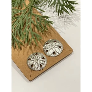 Vintage Dotty Smith Sand Dollar Silber Ohrstecker - Bild 1 von 5