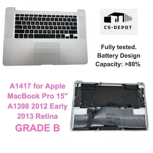 Grade B TopCase Keyboard Trackpad Battery A1417 for MacBook Pro 15" A1398 2012 - Picture 1 of 8
