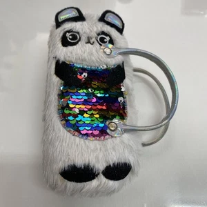 Panda Bear Faux Fur Sunglass Case With Handles - Bild 1 von 6