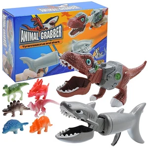 2pcs Claw Chomper Toy with 6pcs Dinosaur Models Telescopic Spring stXYW - Picture 1 of 11