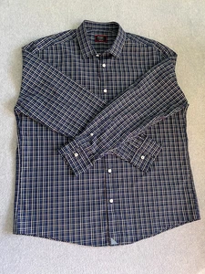 Camisa Untuckit Lazaret Abotonada Sin Arrugas Talla X-Grande AZUL a Cuadros - Imagen 1 de 8