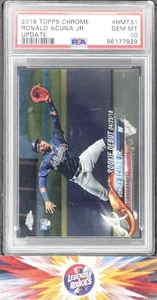Aggiornamento Topps Chrome 2018 HMT31 Ronald Acuna Jr. RC PSA 10 - Foto 1 di 2