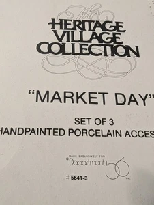 Department 56 Heritage Village "Markttag" 3er Set Porzellanfiguren # 56413 - Bild 1 von 4