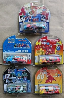 Team Caliber Pitstop 2004 NASCAR Justice League DC 1:64 Diecast 5 Car Lot - Image 1 of 4