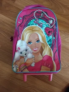 Barbie Suitcase Kids' Pull Along Travel Bag  - Ideal For Summer Holidays  - Picture 1 of 3