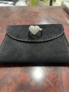 Pave diamond Heart Ring - Picture 1 of 6